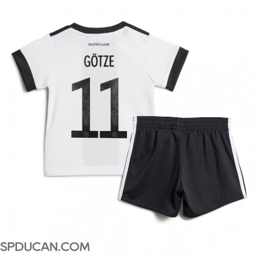 Dječji Nogometni Dres Njemačka Mario Gotze #11 Domaci SP 2022 Kratak Rukav (+ Kratke hlače)